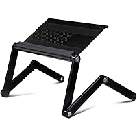 Furinno Adjustable Vented Laptop Table Laptop Computer Desk Portable Bed Tray Book Stand Multifuctional & Ergonomics Design D