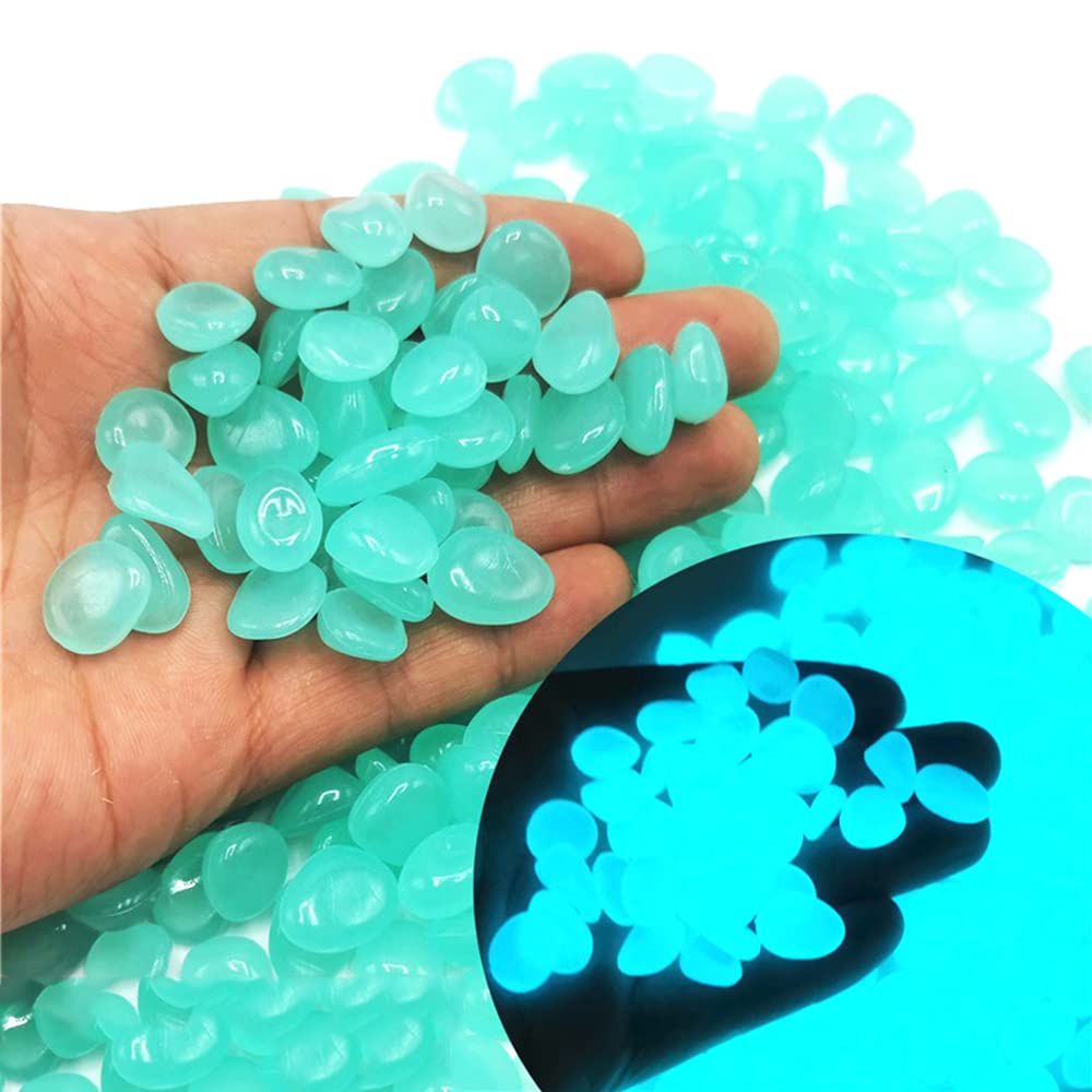 Pack of 300 Colourful Luminous Stones Pebbles Aquarium Decoration Luminous Stones Luminous Pebbles Fluorescent Pebble Stones for Terrarium Garden Walkways Patio Lawn Children's Room Decor Plants, Baby