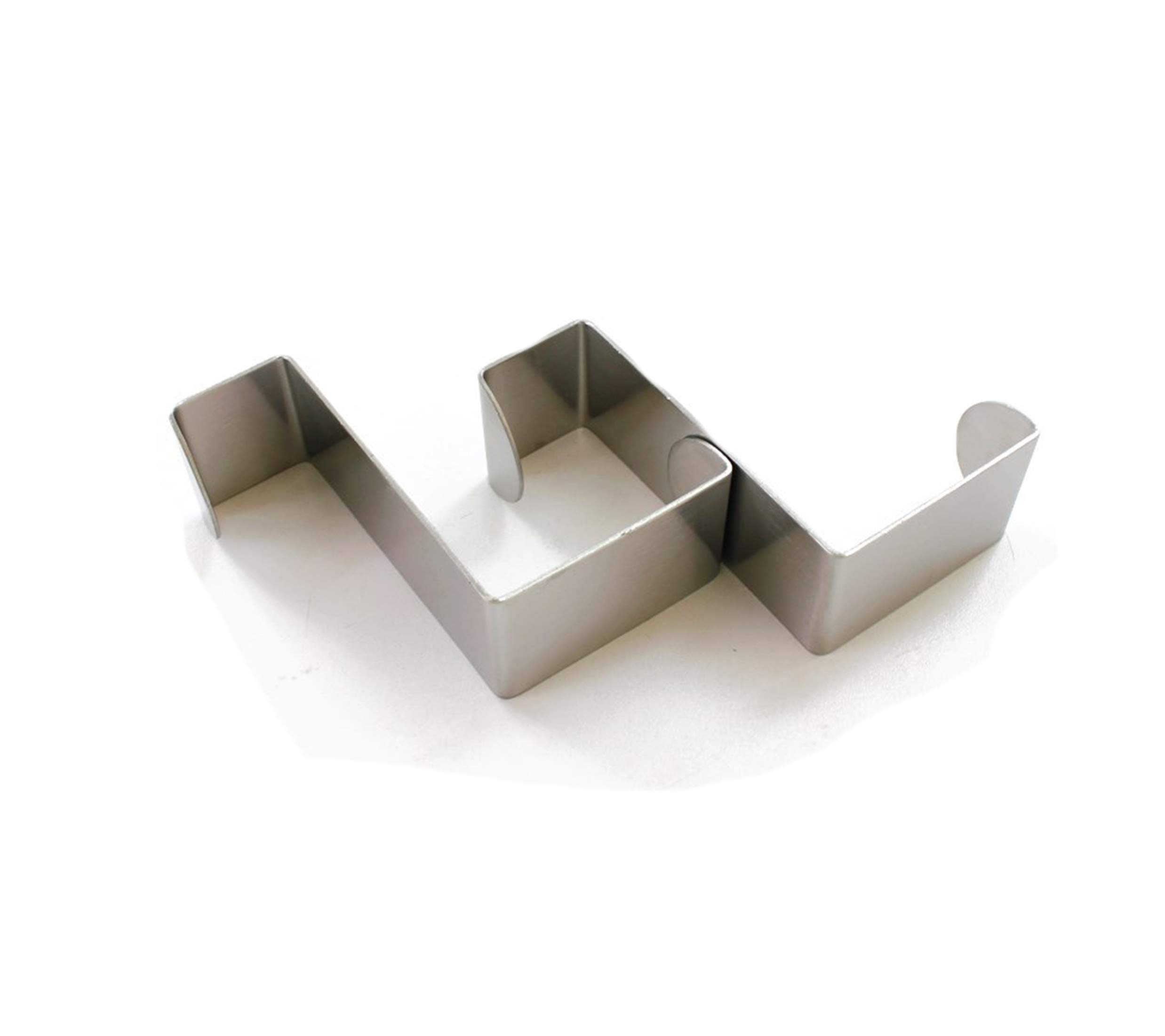 HorBous Stainless Steel Over the Door Hooks Over the Cupboard Hook Pack of 6 (D)