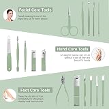 Start Makers 16 in 1 Manicure Set Stainless Steel with Case Green view 2