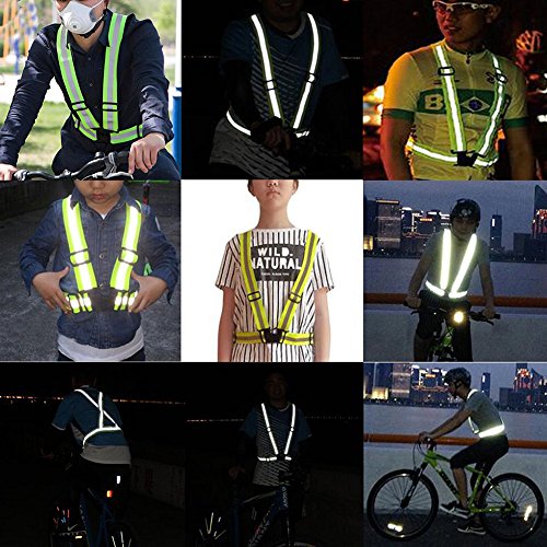NKTM Reflective Vest Safety Gear HIGH Visibility Great FIT for Running Jogging Cycling Walking in Early Morning and Night (Unisex)