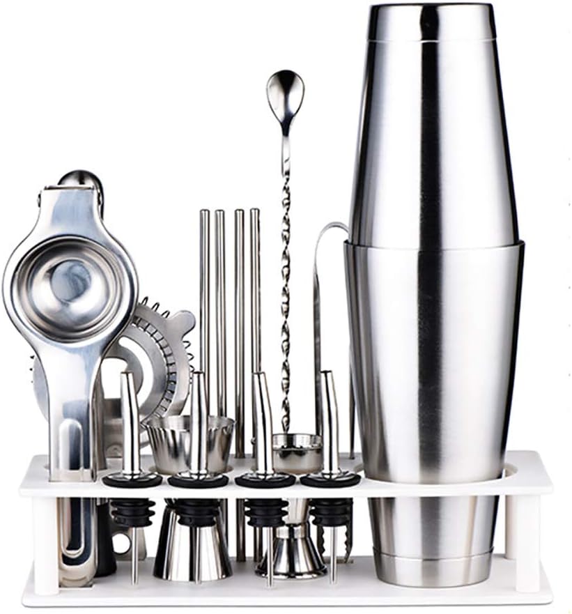 Cocktail Shaker 17 Stück Barkeeper Kit Edelstahl Cocktail Shaker