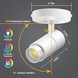 VANoopee 3-Color Zoomable Ceiling Spot Lights