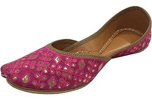 Pink Indian Punjabi Jutti for Women Mojari Designer Beaded Indian Shoes Bridal Flats Wedding Shoes