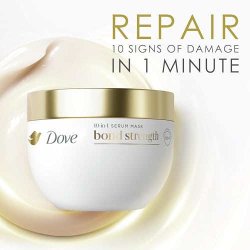 DOVE HAIR BOND STRENGTH 10IN1 SERUM MASK FOR CHEMICALLY DAMAGED HAIR WITH BIO-PROTEIN CARE TECHNOLOGY PLUS PEPTIDE COMPLEX 9.2 FL OZ.