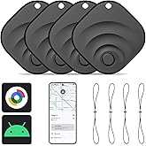 2026 Upgraded Android Air Tracker 4 Pack, Bluetooth Tracker for Android Phones, Compatible with Google Find Hub Device, Item Locator for Keys, Luggage, Backpack, Travel
