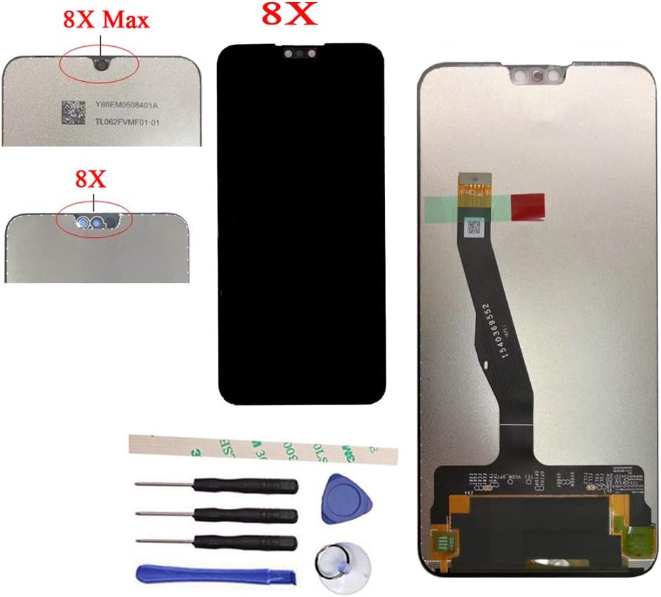 Draxlgon LCD Display Touch Screen Digitizer Assembly Replacement for Huawei Honor 8X JSN-AL00 JSN-AL00a JSN-TL00 JSN-L21 JSN-LX3 JSN-L23 JSN-LX1 6.5"