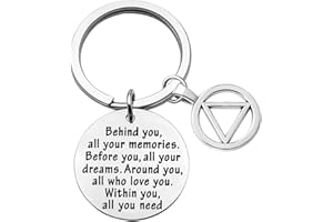 FEELMEM Sobriety Gift Keychain Addiction Recovery Gift AA Alcoholics Anonymous Warrior Recovery Gift New Beginnings Gift