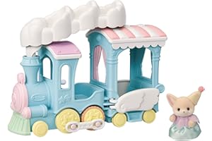 Calico Critters Floating Cloud Rainbow Train, Toy Vehicle Playset & 1 Collectible Figure