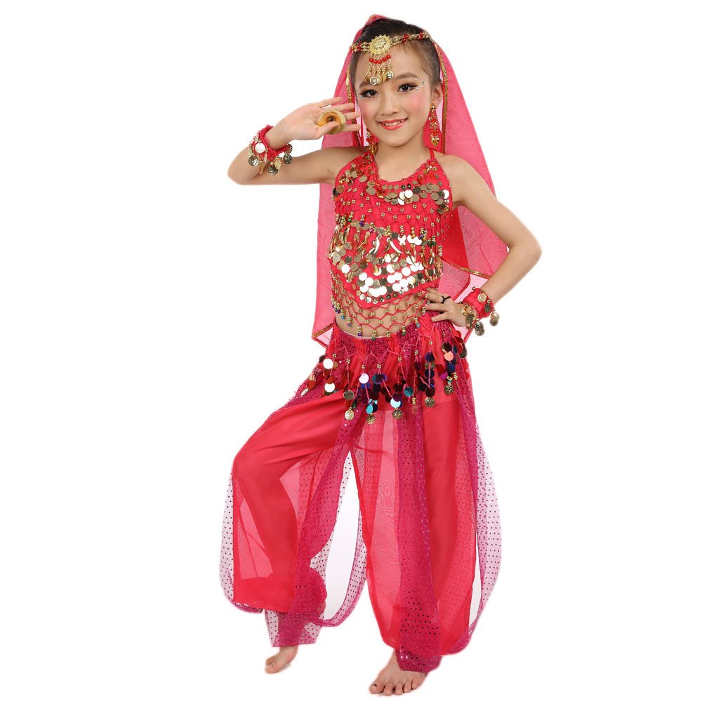 Topgrowth Danza Bambina Ragazza Costumi Di Danza Del Ventre Con Paillettes Dancewear Latino Abiti Bambini Egitto Vestito Da Ballo Costume Abbigliamento Specifico Abbigliamento Tecnico