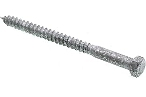 Prime-Line 9056505 Hex Lag Screws, 3/8 in. X 5 in., A307 Grade A Hot Dip Galvanized Steel, 50-Pack
