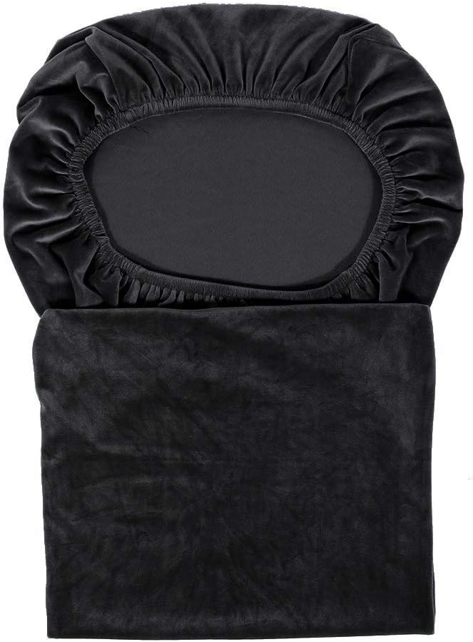 LANSHENG Velvet Dining Chair Covers, Stretch High Back Chair Seat Protector Slipcovers - Image 4