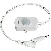 SENSKY BS010WL DC 12v to 24v Mini Pir Motion Sensor Switch Occupancy Sensor Switch for DIY LED Lighting (Light Sensor, Delay Time, Sensor Distance, Adjustable)