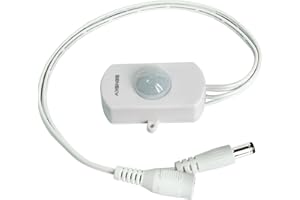 SENSKY BS010WL DC 12v to 24v Mini Pir Motion Sensor Switch Occupancy Sensor Switch for DIY LED Lighting (Light Sensor, Delay Time, Sensor Distance, Adjustable)