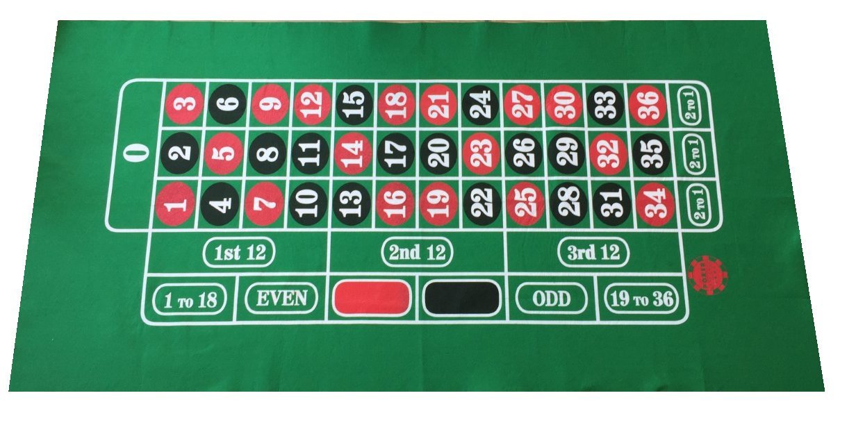 Giant Roulette Baize Felt Layout Cloth Large Playing Area