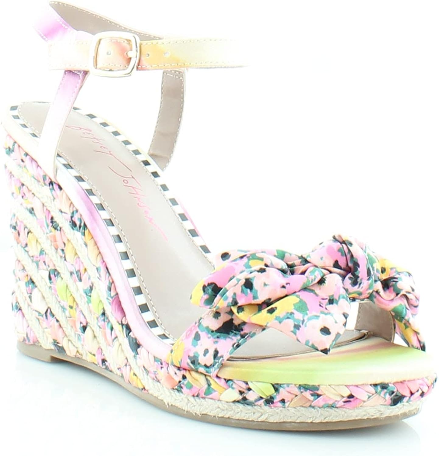Amazon.com | Betsey Johnson Carie Women's Sandals & Flip Flops Pink Multi Size 5.5 M | Sandals