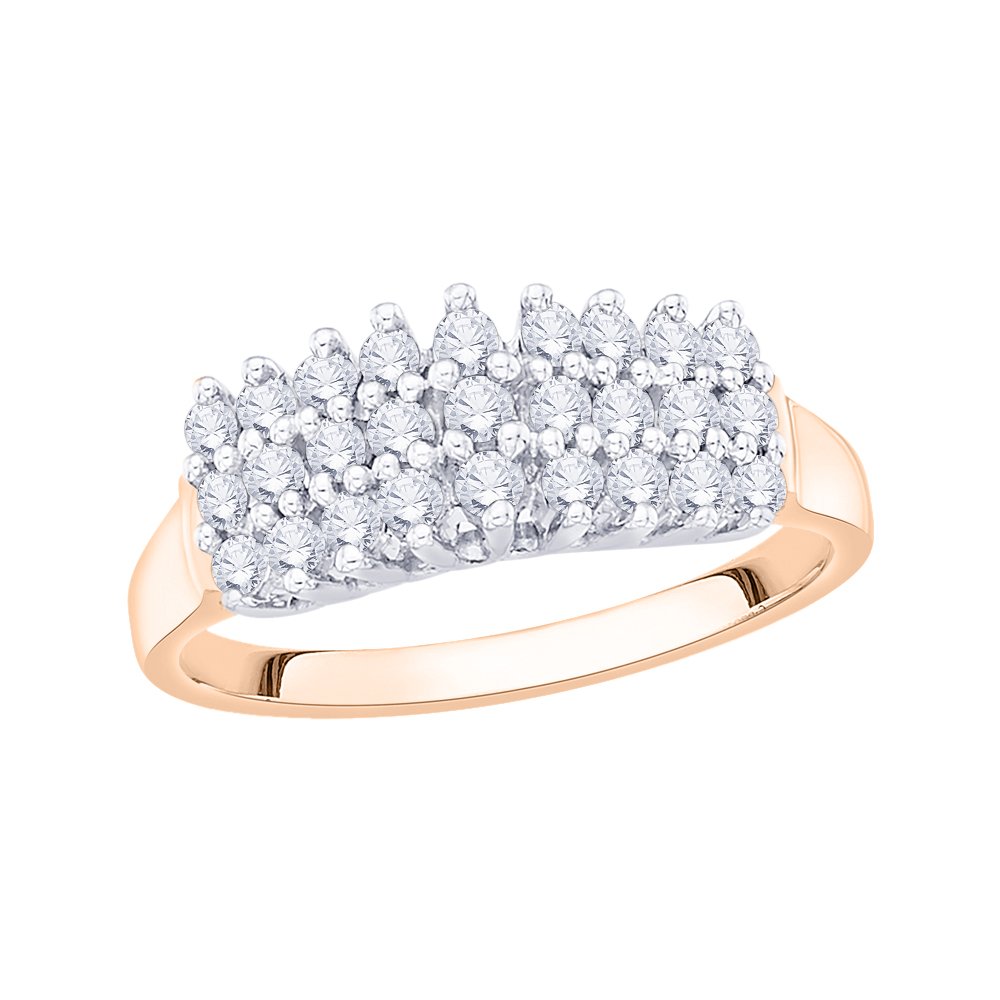 1 2 Cttw J K Si2 I1 Katarina Prong Set Diamond Cluster Anniversary Ring In 10k Gold Jewelry Anniversary Rings