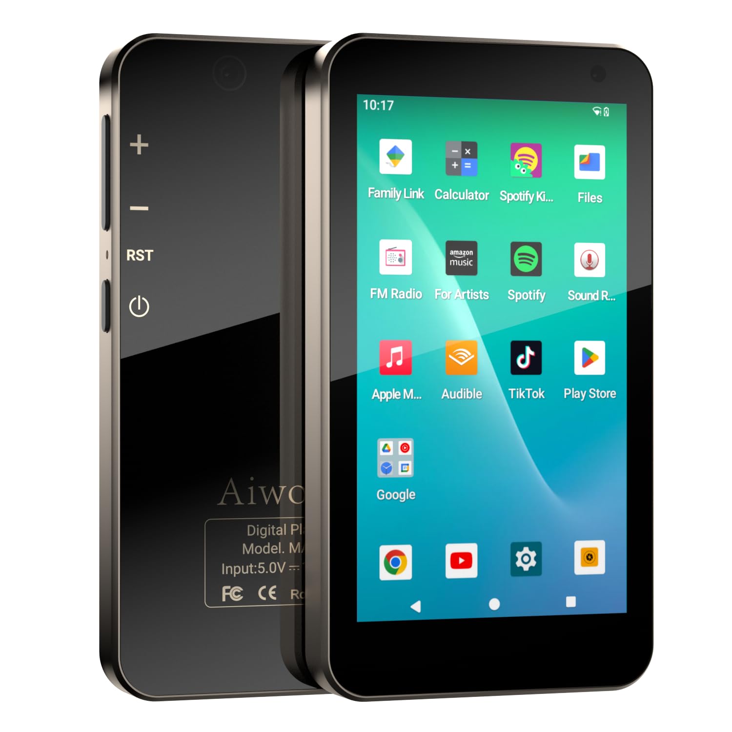 Photo 1 of ****FOR PARTS/ POWERS ON BUT IMMEDIATLEY SHUTS OFF**** 160GB MP3 Player with Bluetooth and WiFi - Aiworth GMS Certified Android Streaming Music Player with Spotify,Portable 4" Touch Screen MP4 MP3 Music Player for Kids with APP Store (Midnight)