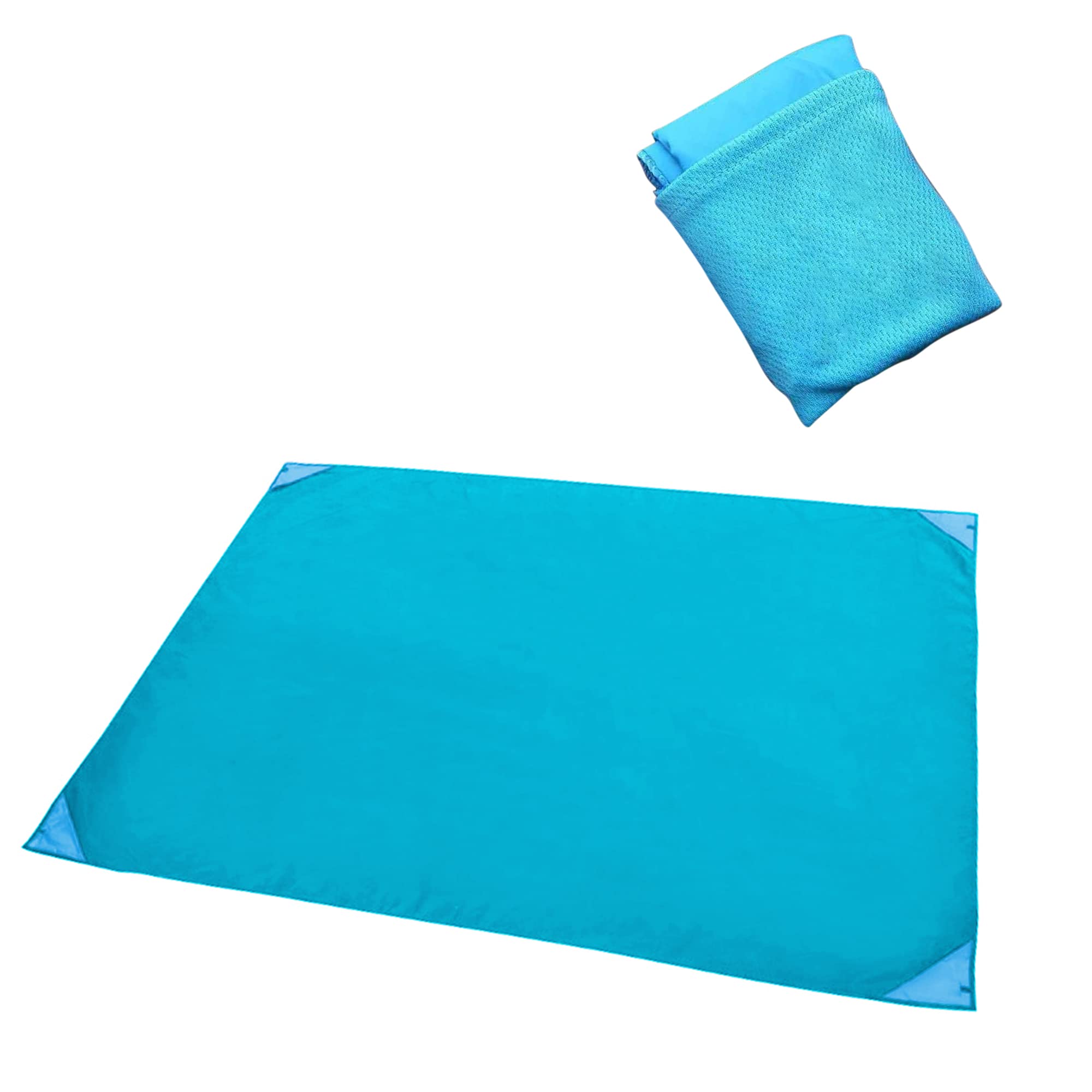 Waterproof and Sand proof Beach Mat, Lightweight Beach Blanket, Outdoor Mini Pocket Picnic Blanket for Picnic, Beach, Hiking, Camping, Travel (M)