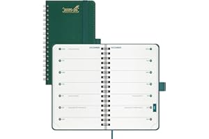 BEZEND Pocket Planner 2025-2026 Weekly with 2 Columns, 18-Month Academic Calendar (Jul 25-Dec 26), Life Work App., Storage Pocket, Pen Holder, PU Leather Softcover 3.5" x 6" Spiral - Evergreen
