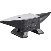 VEVOR Cast Steel Anvil, 22 Lbs(10kg) Double-Horn Anvil with Large Countertop and Stable Base, High Hardness Rugged Round Horn Anvil Blacksmith, for Bending, Shaping