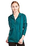 Sofra Women's Thin Cotton Zip Up Hoodie Jacket