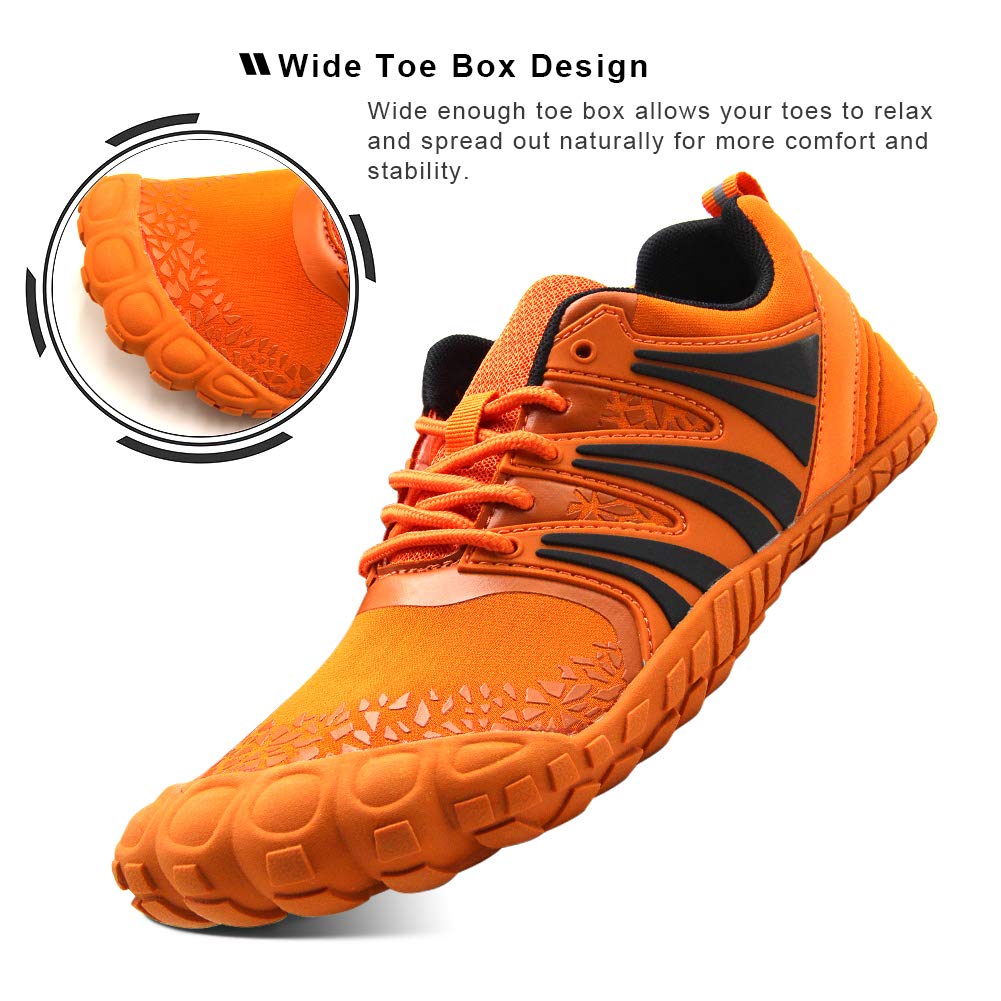 Oranginer Men's Barefoot Shoes - Big Toe Box - Minimalist Cross Training Shoes for Men