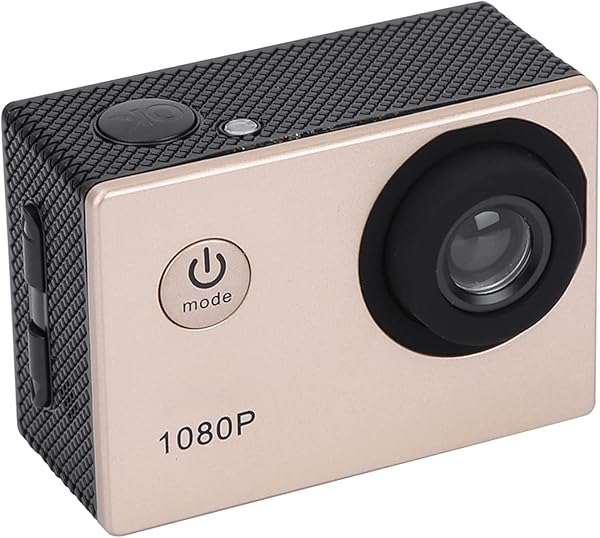 Wosune HD Camera Action Camera Camera with Battery 1080P HD 2inch LCD Screen Sports for Outdoor Indoorgold
