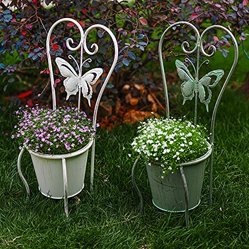 PLHMS Metall Pflanzkorb, Gartendekoration Blumentöpfe, Blumentopf, Indoor Outdoor Pflanzkübel Container, Pflanztopf… – Bild 7