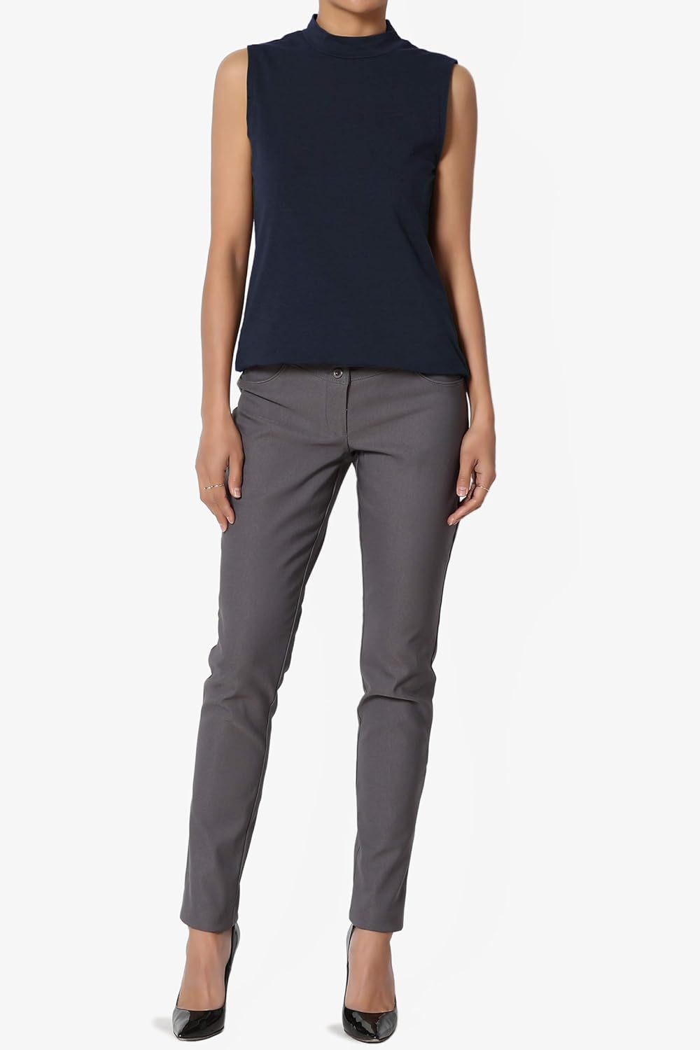 tan skinny trousers womens