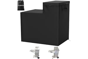 JYLBHYZI Fryer Cover for Bayou Classic 700-704 4-Gallon Deep Fryer with Cart,Heavy Duty 600D Oxford Waterproof and Anti-UV Deep Fryer Cover with Top Opening Zip Covers,Black