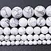 JARTC AAAA Natural Stone Beads White Howlite Turquoise Round Loose Beads For Jewelry Making 15