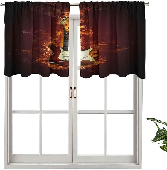 Hiiiman Cenefa de cortina para ventanas de privacidad para interiores