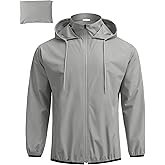 COOFANDY Men's Light Rain Jacket Packable Waterproof Raincoat Windbreaker | Portable Rain Coat with Hood, Hidden Zipper, Rainproof Hoodie, Rain Gear For Golf Travel Hiking Cycling Outdoor Activities