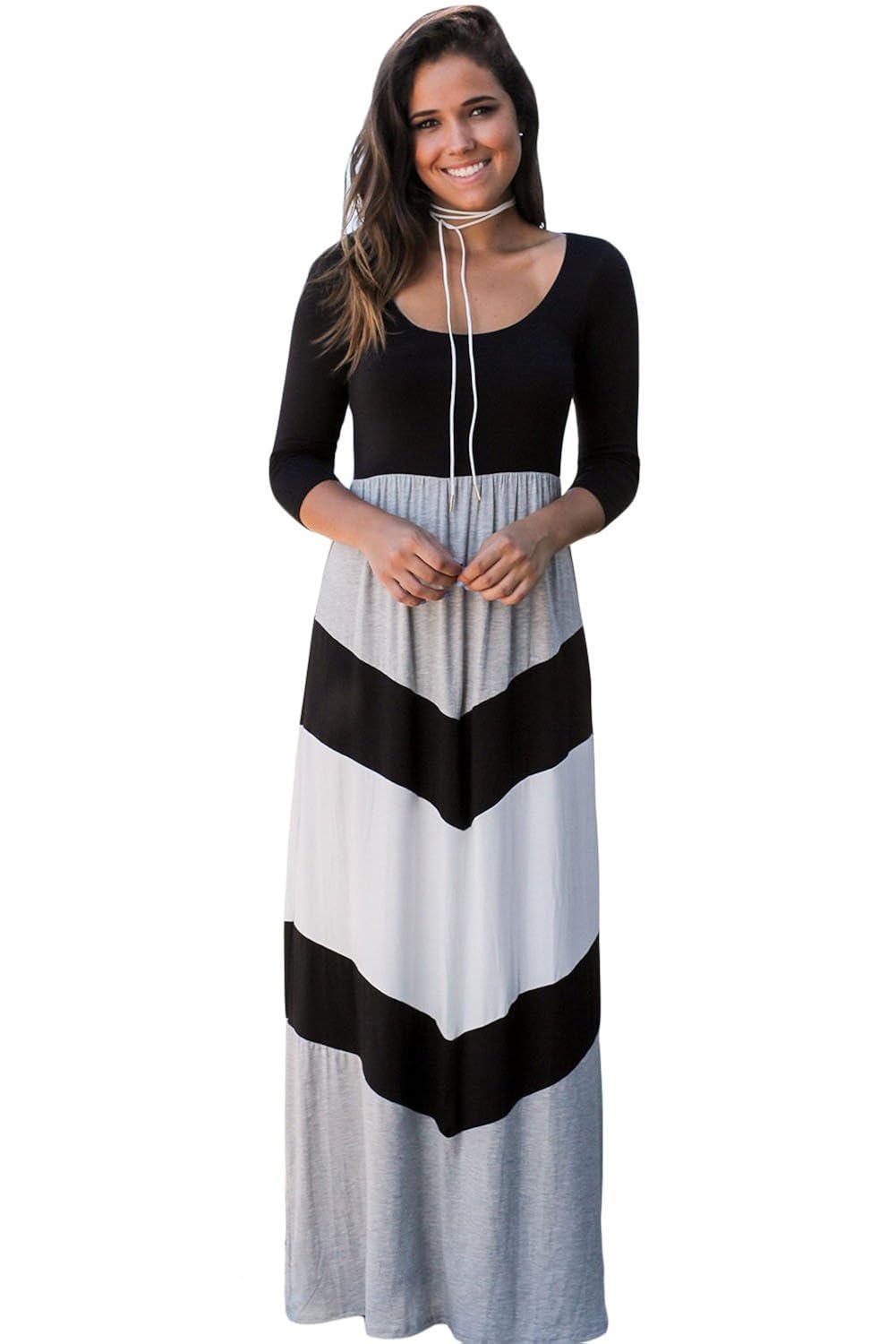chevron maxi dress