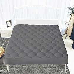 JURLYNE Mattress Pad Queen Size, Quilted Fitted