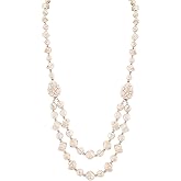 MINACHI Boho Created Turquoise Bead Long Strand Necklace, Bohemian Statement Jewelry Gift for Women