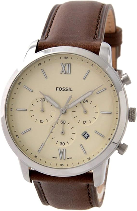 Amazon フォッシル Fossil 腕時計 ノイトラ 44mm クロノグラフ アイボリー ブラウン Fs5380 メンズ 並行輸入品 メンズ腕時計 腕時計 通販