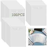 BAOFALI 100 Pcs/Set 7x9.4inch Clear Stamp and Die Storage Pockets, Stamp Storage Bags, Plastic Envelopes, DIY Scrapbooking Storage Die Cuts for Stencil Storage Card Making Cutting Dies