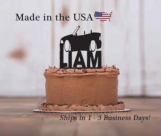 Car Cake Topper With Free Keepsake Base Boy Sweet 16 Party Decor
