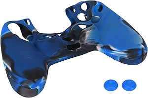 for Controller Protector Cover Skin, Silicone Protective Case Cover for 4 Controller with 2 Thumb Grips for Controller(Camouf