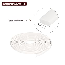 uxcell Silicone Foam Seal Strip, 0.2" x 0.4" x 16.4