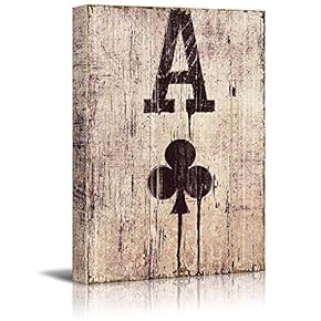 Rustic Ace Of Spades Wood Style - Canvas Art