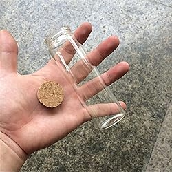 TAI DIAN 90ml Glass Bottles with Cork 37x120x27mm