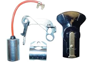 JJAGPARTS Ignition Tune-Up Kit w/Rotor (For Autolite distributor) Fits Massey Case Cockshutt Tractor IGW30280S point set IBB2042SS condenser IG1657R rotor