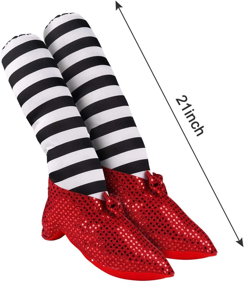 AnSun Halloween Decoration 21" Wicked Witch Legs, Yard Decor Props for Halloween Outdoor and Indoor : Garden & Outdoor