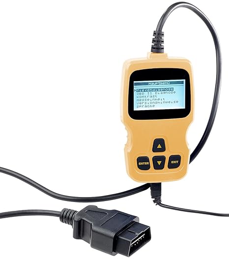 Lescars Kfz Diagnose: OBD2-Diagnosegerät mit XL-LCD-Display, für MIT ECHTZEIT-INFOS, Liest und löscht Codes, Diagnose für 130
