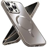 JETech Magnetic Case for iPhone 16 Pro Max 6.9-Inch Compatible with MagSafe, Luxury Metallic Luster Matte Back Slim Shockproof Electroplated Phone Cover (Natural Titanium)