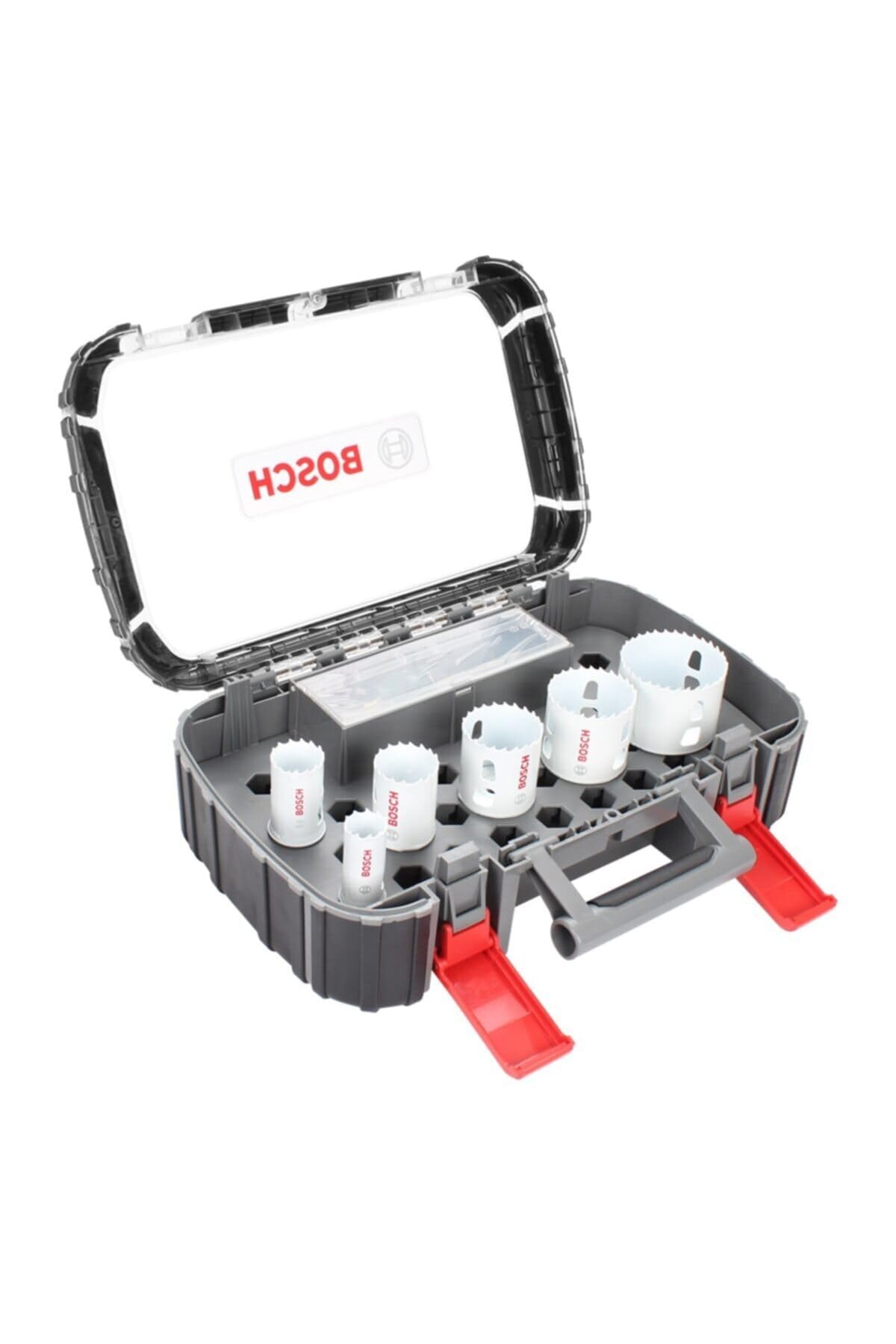 Bosch Professional 9 pcs. Hole Saw Progressor for Wood & Metal Set (for Electricians, Ø 22-64 mm, Accessory Drill)