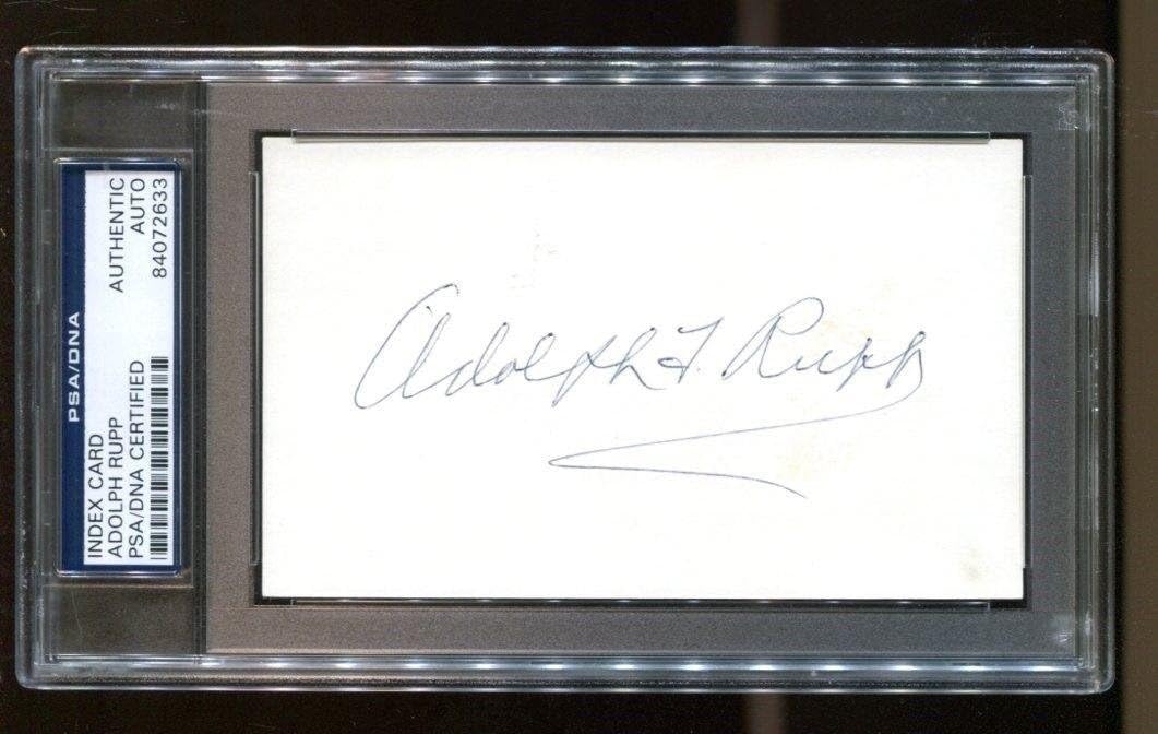 adolph rupp autograph